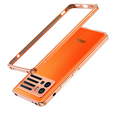 Luxury Aluminum Metal Frame Cover Case for Vivo iQOO 9 5G Orange