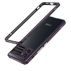 Luxury Aluminum Metal Frame Cover Case for Vivo iQOO 9 Pro 5G Purple