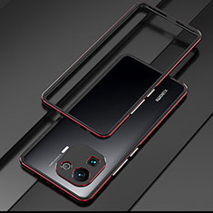 Luxury Aluminum Metal Frame Cover Case for Xiaomi Mi 11 Pro 5G Red and Black