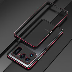 Luxury Aluminum Metal Frame Cover Case for Xiaomi Mi 11 Ultra 5G Red and Black