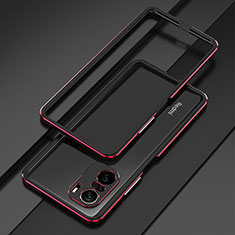 Luxury Aluminum Metal Frame Cover Case for Xiaomi Mi 11X Pro 5G Red and Black