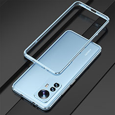 Luxury Aluminum Metal Frame Cover Case for Xiaomi Mi 12 Pro 5G Blue