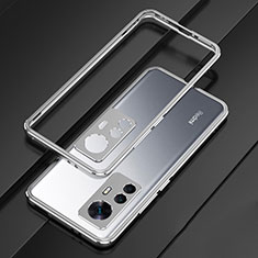 Luxury Aluminum Metal Frame Cover Case for Xiaomi Mi 12T Pro 5G Silver