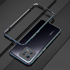 Luxury Aluminum Metal Frame Cover Case for Xiaomi Mi 13 5G Blue and Black