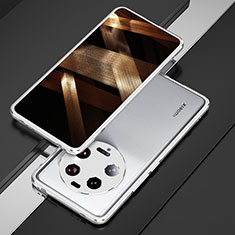 Luxury Aluminum Metal Frame Cover Case for Xiaomi Mi 13 Ultra 5G Silver