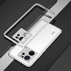 Luxury Aluminum Metal Frame Cover Case for Xiaomi Mi 13T 5G Silver