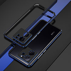 Luxury Aluminum Metal Frame Cover Case for Xiaomi Mi 13T Pro 5G Blue and Black