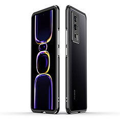 Luxury Aluminum Metal Frame Cover Case for Xiaomi Poco F5 Pro 5G Black