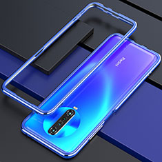 Luxury Aluminum Metal Frame Cover Case for Xiaomi Redmi K30 4G Blue