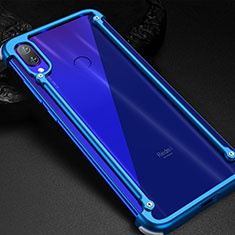 Luxury Aluminum Metal Frame Cover Case for Xiaomi Redmi Note 7 Pro Blue