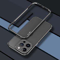 Luxury Aluminum Metal Frame Cover Case JZ1 for Apple iPhone 13 Pro Black
