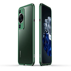 Luxury Aluminum Metal Frame Cover Case JZ1 for Huawei P60 Green