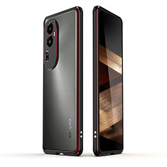 Luxury Aluminum Metal Frame Cover Case JZ1 for Oppo Reno10 Pro+ Plus 5G Red and Black