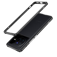 Luxury Aluminum Metal Frame Cover Case JZ1 for Vivo X80 5G Black