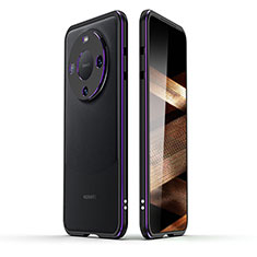 Luxury Aluminum Metal Frame Cover Case JZ2 for Huawei Mate 60 Pro Purple
