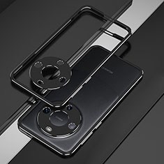 Luxury Aluminum Metal Frame Cover Case JZ4 for Huawei Mate 60 Silver and Black