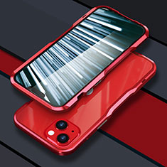 Luxury Aluminum Metal Frame Cover Case LF1 for Apple iPhone 13 Red