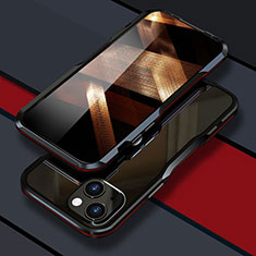 Luxury Aluminum Metal Frame Cover Case LF1 for Apple iPhone 15 Red and Black