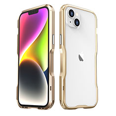 Luxury Aluminum Metal Frame Cover Case LF3 for Apple iPhone 14 Gold