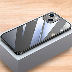 Luxury Aluminum Metal Frame Cover Case LK1 for Apple iPhone 14 Black