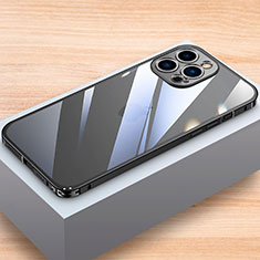 Luxury Aluminum Metal Frame Cover Case LK1 for Apple iPhone 14 Pro Max Black