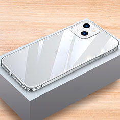 Luxury Aluminum Metal Frame Cover Case LK1 for Apple iPhone 15 Silver