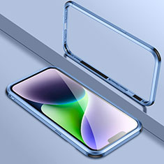 Luxury Aluminum Metal Frame Cover Case LK2 for Apple iPhone 13 Blue