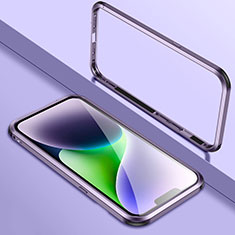 Luxury Aluminum Metal Frame Cover Case LK2 for Apple iPhone 13 Purple