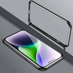 Luxury Aluminum Metal Frame Cover Case LK2 for Apple iPhone 14 Plus Black