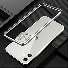 Luxury Aluminum Metal Frame Cover Case N01 for Apple iPhone 12 Mini Silver
