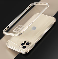 Luxury Aluminum Metal Frame Cover Case N01 for Apple iPhone 12 Pro Gold