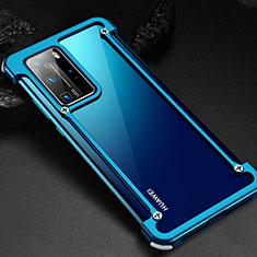 Luxury Aluminum Metal Frame Cover Case N01 for Huawei P40 Pro Blue