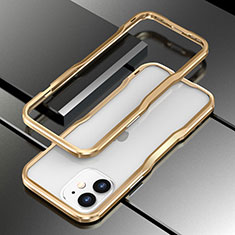 Luxury Aluminum Metal Frame Cover Case N02 for Apple iPhone 12 Gold