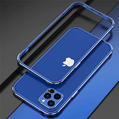 Luxury Aluminum Metal Frame Cover Case N02 for Apple iPhone 12 Pro Blue