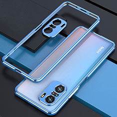 Luxury Aluminum Metal Frame Cover Case S01 for Xiaomi Mi 11X Pro 5G Blue