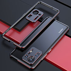 Luxury Aluminum Metal Frame Cover Case S01 for Xiaomi Mi Mix 4 5G Red and Black