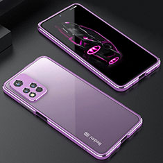 Luxury Aluminum Metal Frame Cover Case S01 for Xiaomi Redmi Note 11 Pro+ Plus 5G Clove Purple