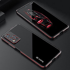 Luxury Aluminum Metal Frame Cover Case S01 for Xiaomi Redmi Note 11 Pro+ Plus 5G Red and Black