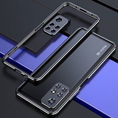 Luxury Aluminum Metal Frame Cover Case S02 for Xiaomi Redmi Note 11S 5G Black