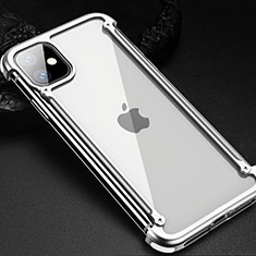 Luxury Aluminum Metal Frame Cover Case T01 for Apple iPhone 11 Silver