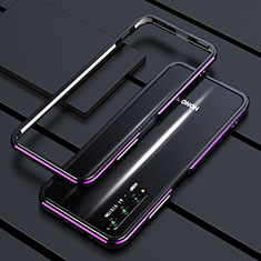 Luxury Aluminum Metal Frame Cover Case T01 for Huawei Honor 20S Purple