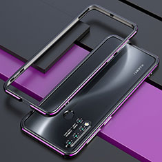 Luxury Aluminum Metal Frame Cover Case T01 for Huawei P20 Lite (2019) Purple