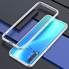 Luxury Aluminum Metal Frame Cover Case T01 for Huawei P20 Lite (2019) Silver