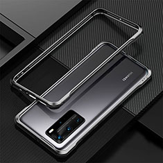 Luxury Aluminum Metal Frame Cover Case T01 for Huawei P40 Pro Black