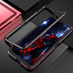 Luxury Aluminum Metal Frame Cover Case T01 for Realme X50 Pro 5G Red and Black