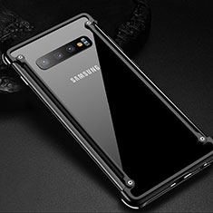 Luxury Aluminum Metal Frame Cover Case T01 for Samsung Galaxy S10 Plus Black