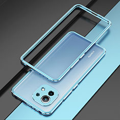 Luxury Aluminum Metal Frame Cover Case T01 for Xiaomi Mi 11 5G Blue