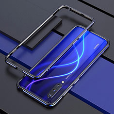 Luxury Aluminum Metal Frame Cover Case T01 for Xiaomi Mi A3 Blue and Black