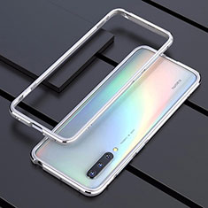 Luxury Aluminum Metal Frame Cover Case T01 for Xiaomi Mi A3 Silver