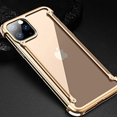 Luxury Aluminum Metal Frame Cover Case T02 for Apple iPhone 11 Pro Gold